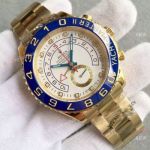 Swiss Copy Rolex Yachtmaster 2 Gold Replica Watch / Valjoux 7750 / Blue Ceramic